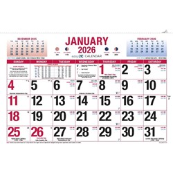 Easy-2C Wall Calendar 324 x 220mm Month To View