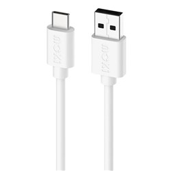 Moki USB-A To USB-C SynCharge Cable 1 Metre Classic White