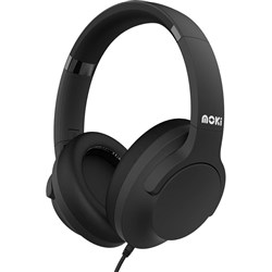 Moki Type-C Connect Headphones With Inline Microphone And Control Black