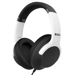 Moki Type-C Connect Headphones With Inline Microphone And Control Black And White