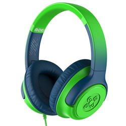 Moki Mixi Type-C Connect Wired Volume Limited Headphones Green And Blue