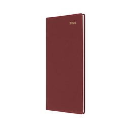 Collins Belmont Pocket Diary B6/7 Slimline Week To View Portrait Burgundy