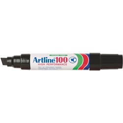Artline 100 Jumbo Permanent Marker Chisel 12mm Black