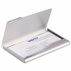 Durable Business Card Box Aluminium 20 Card Capacity