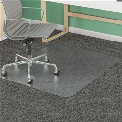 Marbig Anti-Static Chair Mat Notched Based For Low Pile Carpet 116 x 152cm Clear