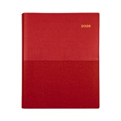 Collins Vanessa Diary Quarto Vertical Week To View Red