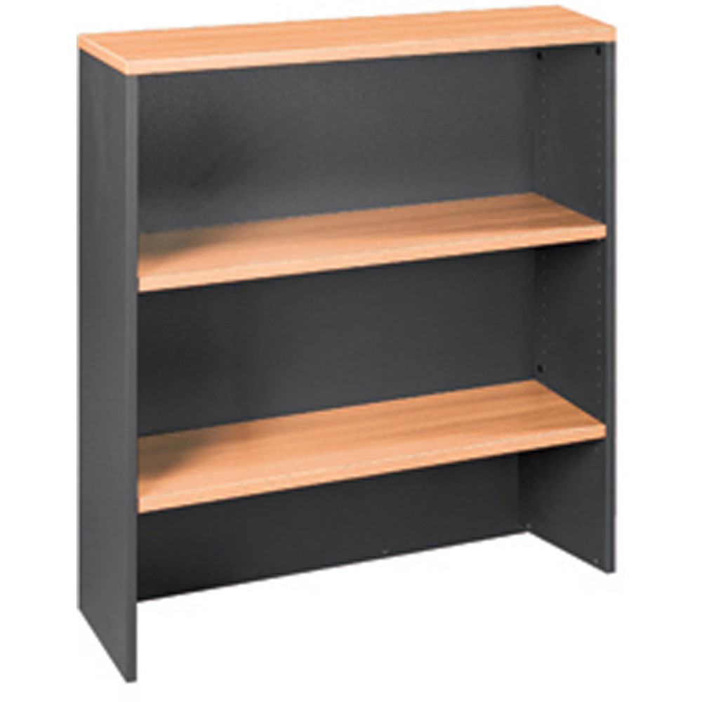 OM Overhead Hutch 900W x 325D x 1080mmH Beech And Charcoal