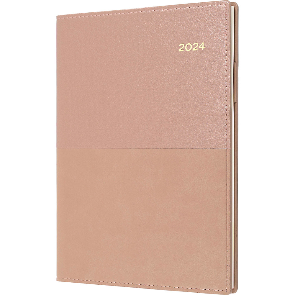 Collins Vanessa Diary A4 Day To Page Rose Gold