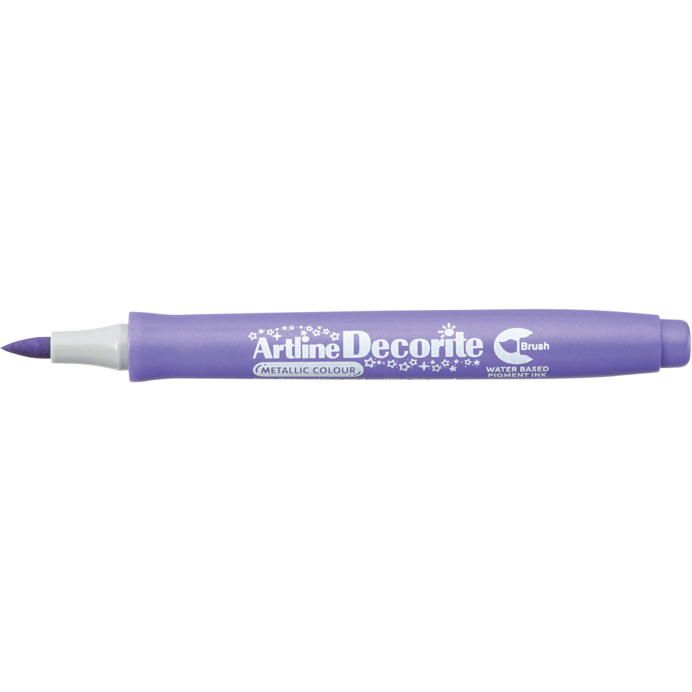 Artline Decorite Metallic Markers Brush Nib Purple Box Of 12