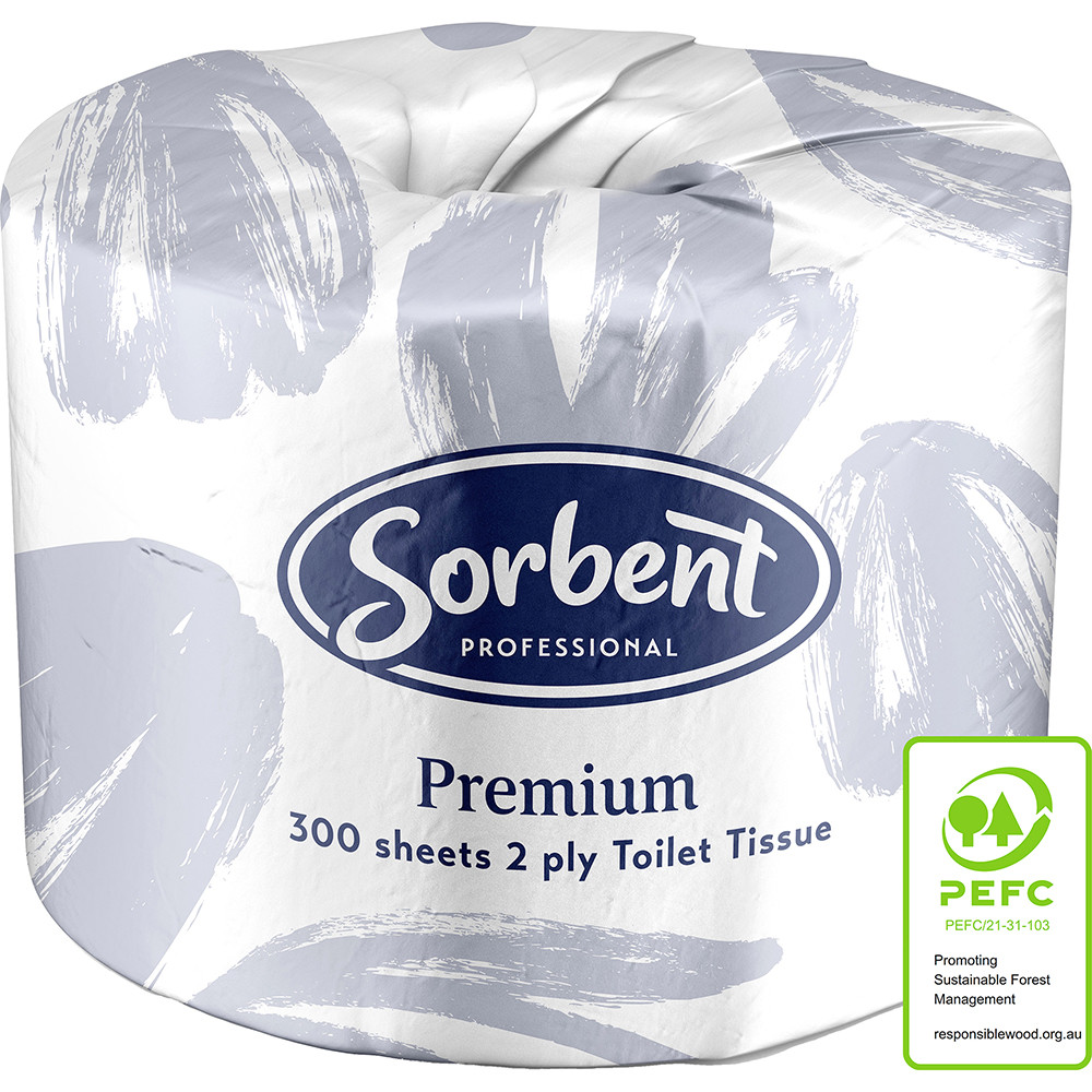 Sorbent Professional Premium  Toilet Tissue Rolls 2 Ply  300 Sheets Carton of 48