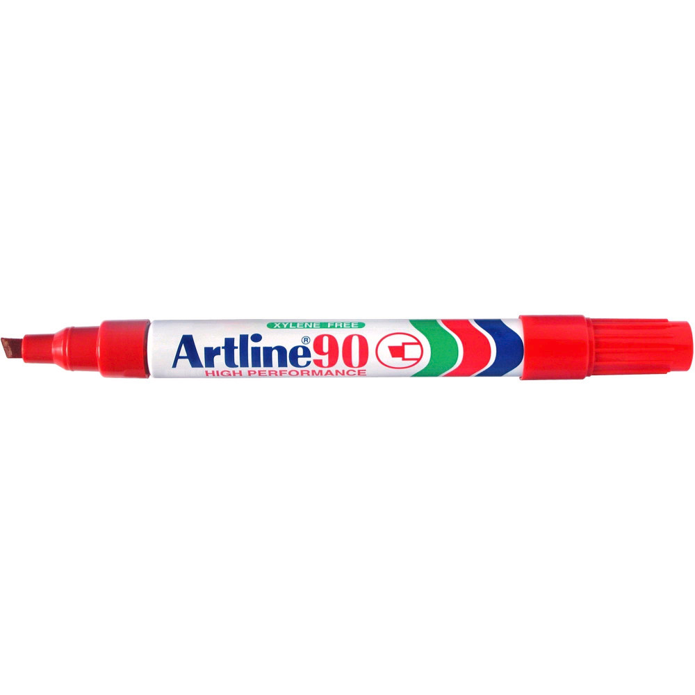 Artline 90 Permanent Marker Chisel 2-5mm Red
