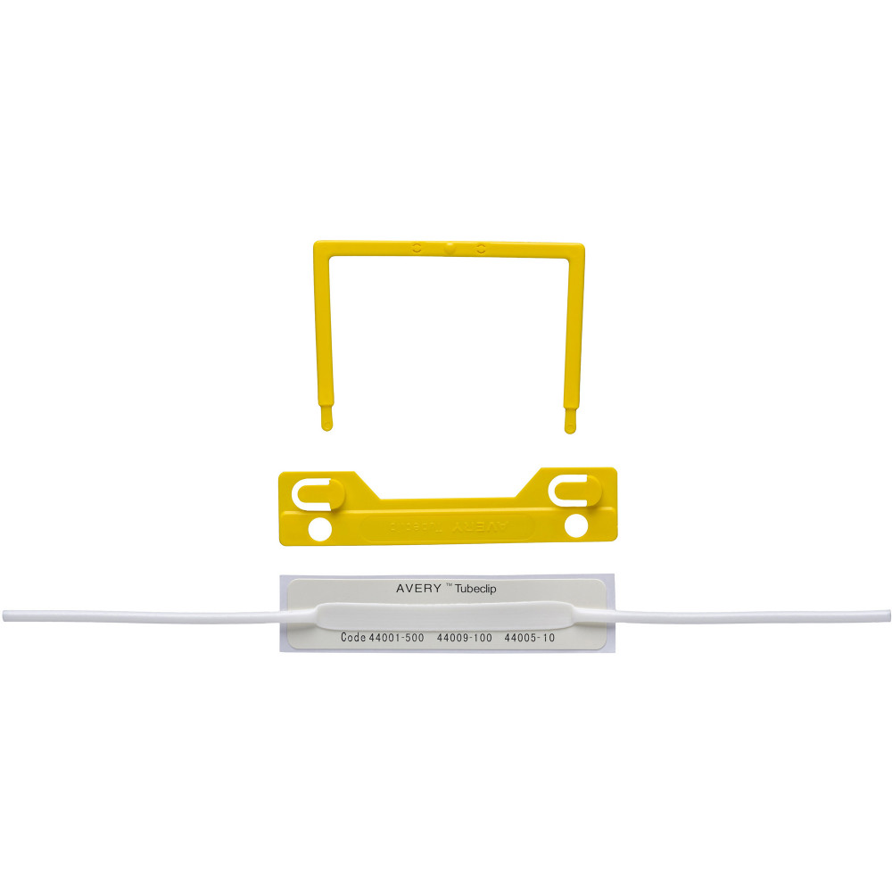Avery Tubeclip File Fastener Complete Yellow Box Of 100