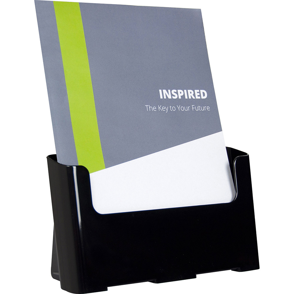 Deflecto Brochure Holder A4 Sustainable Office 60% Recycled Black