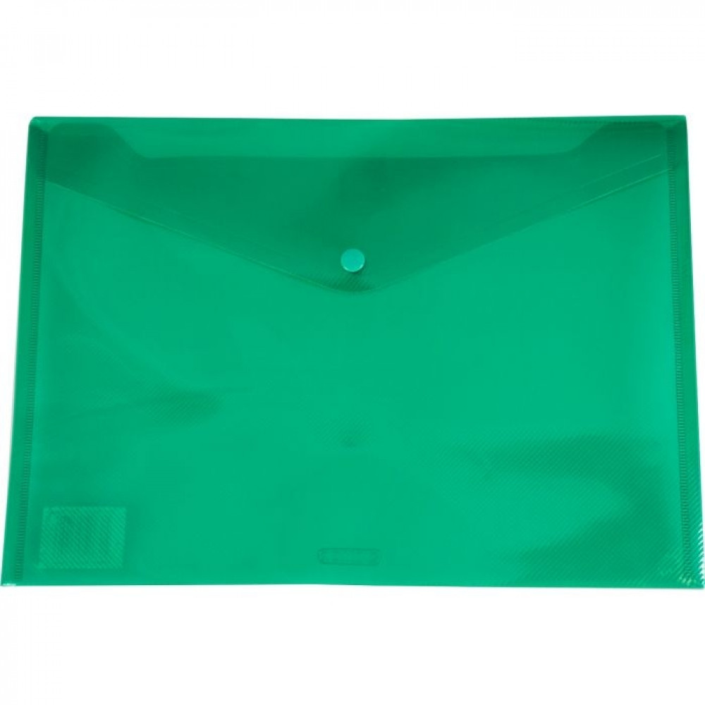 A4 PP Document Wallet ( Doculope ) Tinted Green with Button