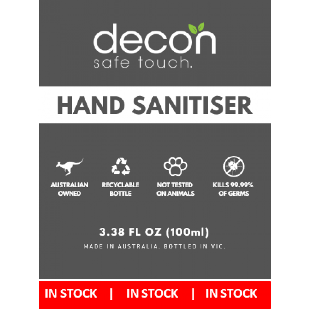 Decon Safe Touch Hand Sanitiser Antibacterial Mist Spray 99.99%   | 100ml **IN STOCK**