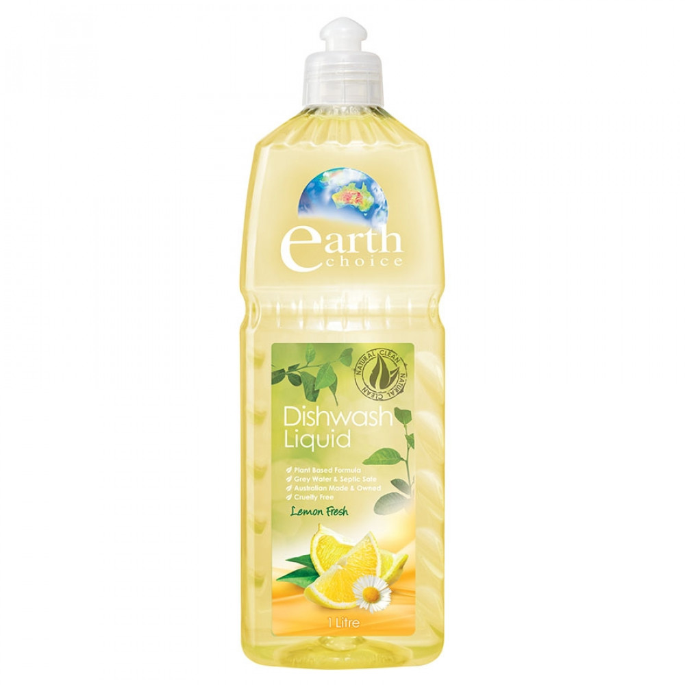 Earths Choice Dishwashing Liquid Detergent - Lemon 1 Litre