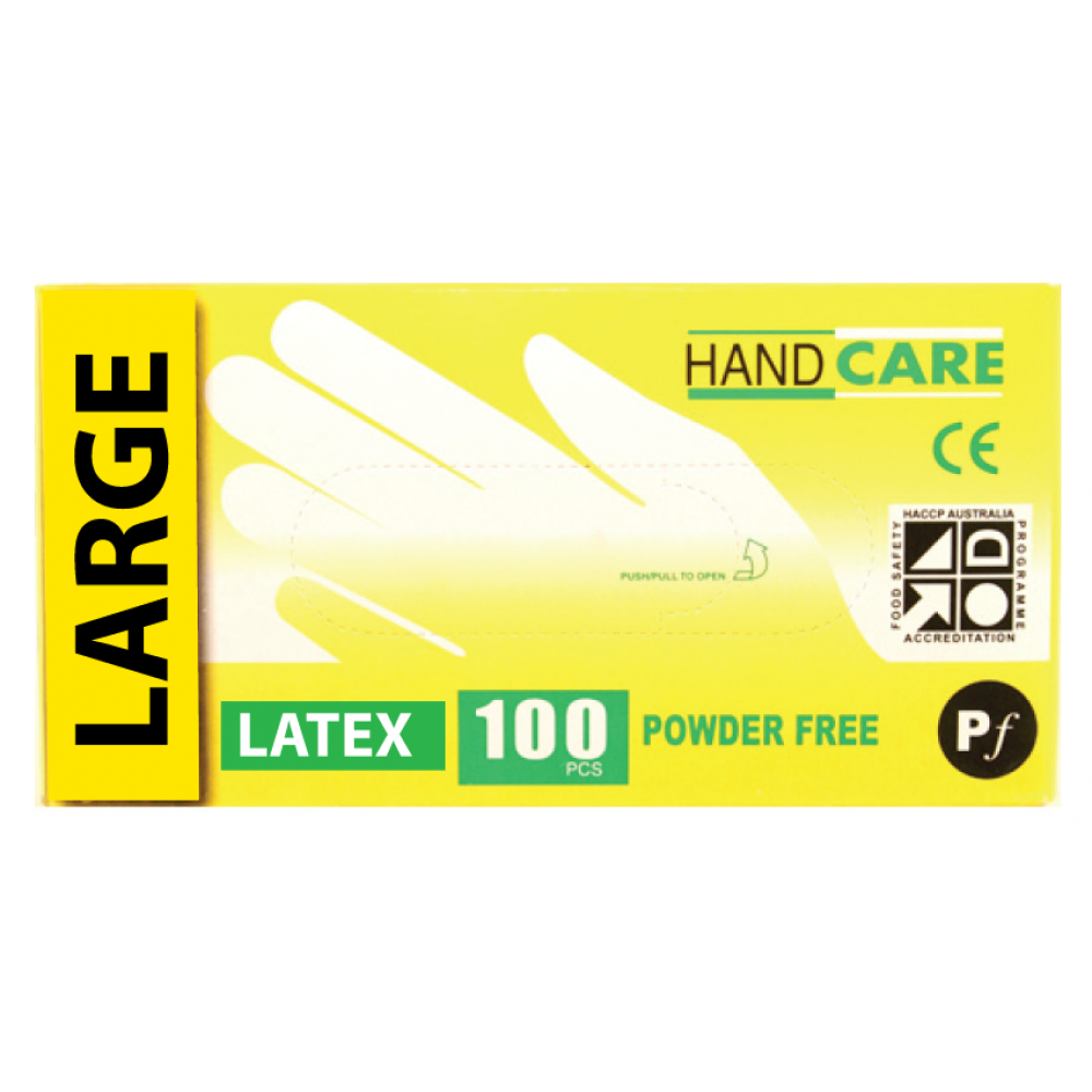 Gloves Handcare Latex Large Lalan 240mm - Powder Free