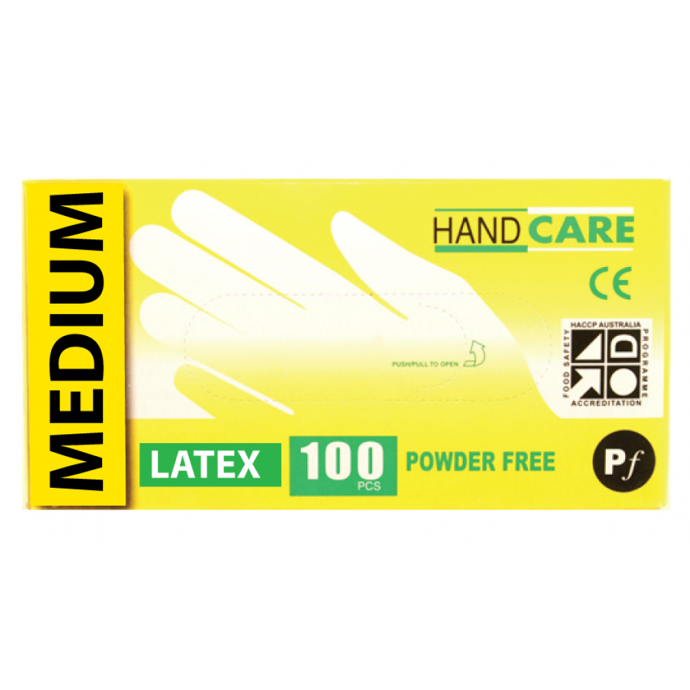 Gloves Handcare Latex Medium Lalan 240mm - Powder Free