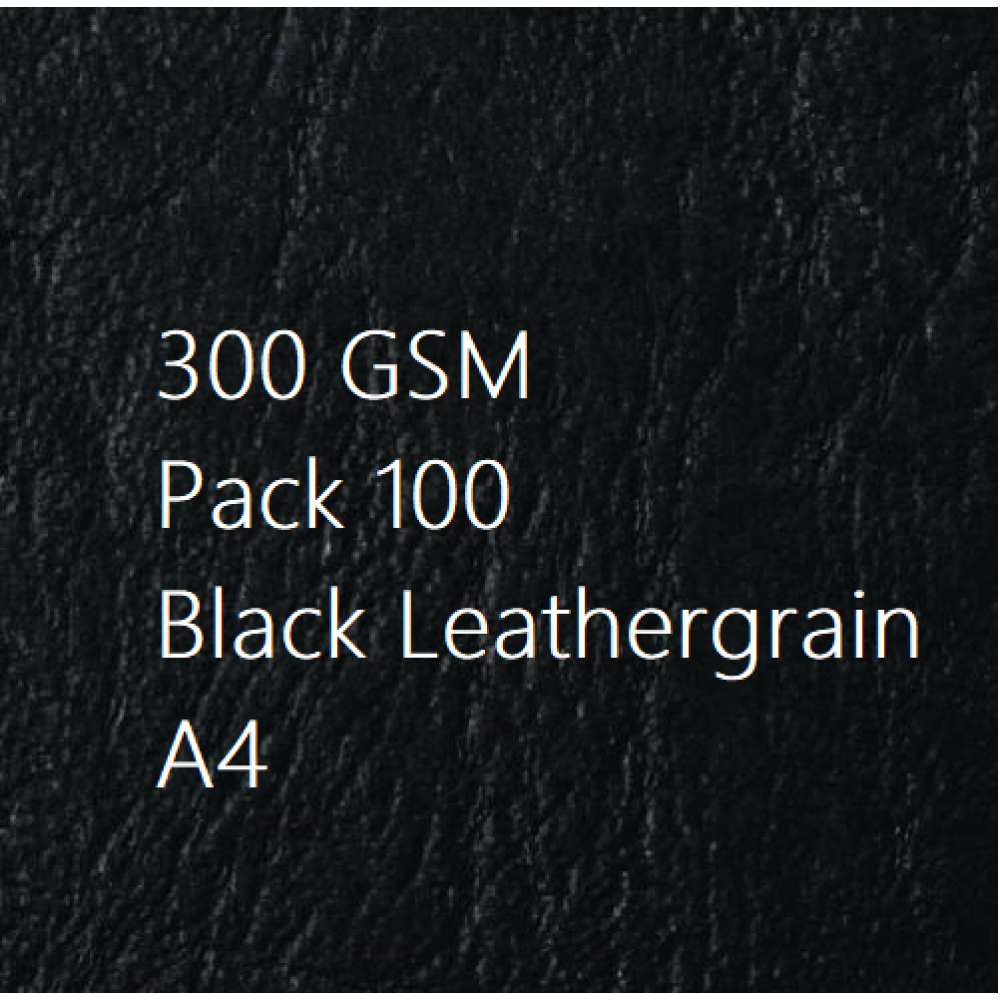Binding Covers 300gsm Leathergrain A4 -Black
