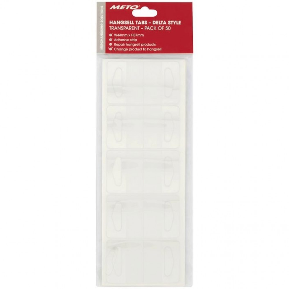 Meto Large Delta Hang Tabs 44mm x 37mm - Pack of 50