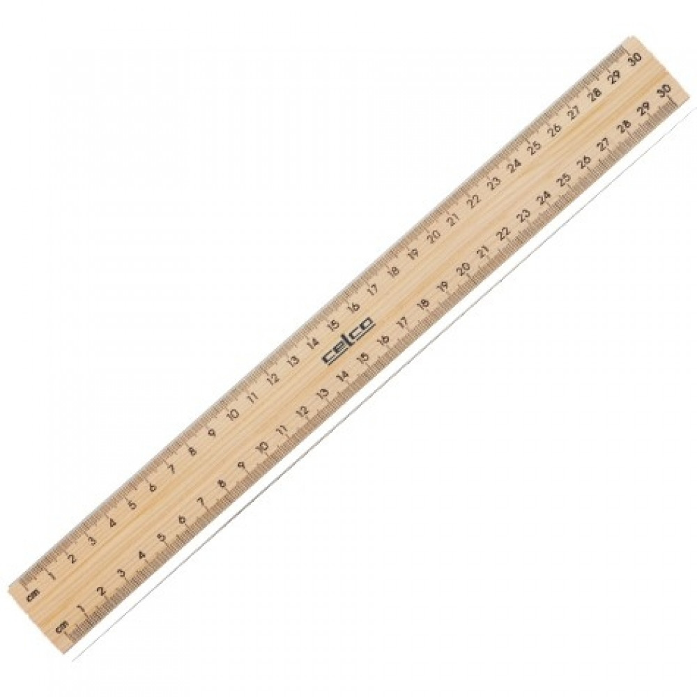 Wooden Ruler - Unpolished 30cm