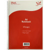 Stat Notebook Spiral A4 7mm Ruled 60gsm 120 Page Red