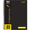 Quill Subject Book A4 3 Subject 7mm Ruled 70gsm 300 Page Black
