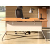 Potenza Straight Desk 1600W x 800D x 750mmH Virginia Walnut And White