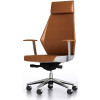 Evolution Executor IV Chair Tan Leather And White PVC