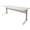 Rapid Span Open Straight Desk 1200Wx700mmD Modesty Panel With White Top & White Steel Frame