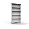 Rapidline Infinity Bookcase 900W x 315D x 1800mmH 4 Shelf White With Black Edge