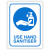Durus Health And Safety Wall Sign Use Hand Sanitiser 225W x 300mmH Poly Blue And White