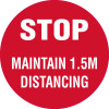 Brady Floor Marker Stop Maintain 1.5m Red/White D300mm