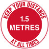 Brady Floor Marker Keep Your Distance 1.5m Red/White D440mm