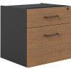 OM Premier Fixed Pedestal 1 Drawer 1 File 464Wx400Dx450mmH Regal Walnut And Charcoal