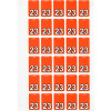 Avery Top Tab 23 Year Code Label 20x30mm Dark Orange Pack Of 150