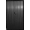 Steelco Tambour Door Cupboard Includes 5 Shelves 900W x 463D x 2000mmH Black Satin