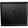 Steelco Tambour Door Cupboard Includes 3 Shelves 1200W x 463D x 1200mmH Black Satin