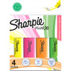 Sharpie Fluo XL Highlighter Marker Chisel Tip Assorted Pack of 4