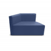 K2 Marbella Magellan Sectional Modular Chair With Low Back Blue PU Leather