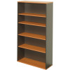 Rapidline Rapid Worker Bookcase 4 Shelves 900W x 315D x 1800mmH Cherry And Ironstone