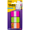 Post-It 686-PGOB Durable Tabs 25x38mm Pink Green Orange Pack of 66