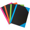 Cumberland Notebook A5 Ruled 192 Page Black With Bright Trim Assorted