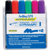 Artline 579 Whiteboard Markers Chisel 2-5mm Assorted Colours Pack Of 6