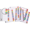 Marbig Plastic Indices & Dividers A4 Reinforced 1-20 Tab Multi Colour