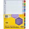 Marbig Plastic Indices & Dividers A4 Reinforced A-Z Tab Multi Colour