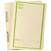 Avery Spiral Action File Foolscap Buff With Green Print