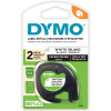 DYMO LetraTag Paper Labels 12mm x 4m Pack of 2 Black On White