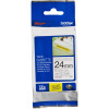 Brother TZE-S251 P-Touch Tape 24mmx8m Black on White Strong Adhesive