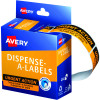 Avery Removable Dispenser Labels 19x64mm Urgent Action Orange Pack Of 125